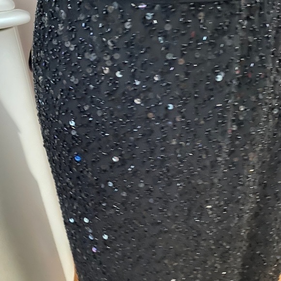 Camille La Vie high-waisted sequinned skirt black Sz US 8 - Picture 5 of 14